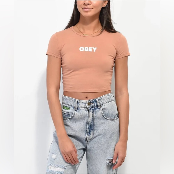 Obey cropped baby tee - Picture 2 of 5